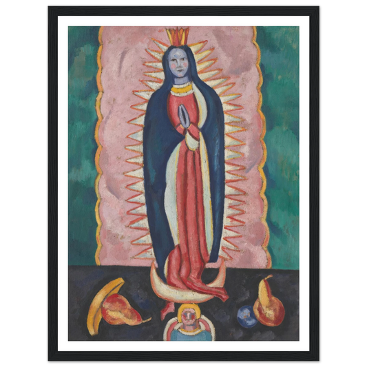 The Virgin of Guadalupe (ca. 1918–19) Art Print | Marsden Hartley - Framed Poster - 30x40 cm / 12x16″ - Black frame