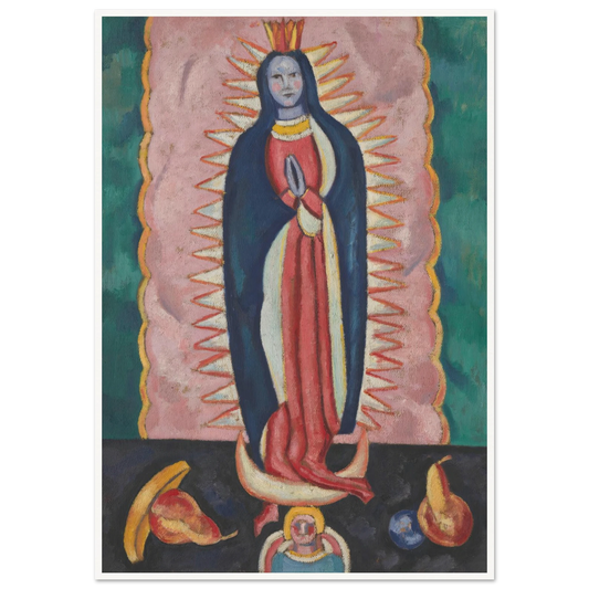 The Virgin of Guadalupe (ca. 1918–19) Art Print | Marsden Hartley - Framed Poster - 30x40 cm / 12x16″ - Black frame