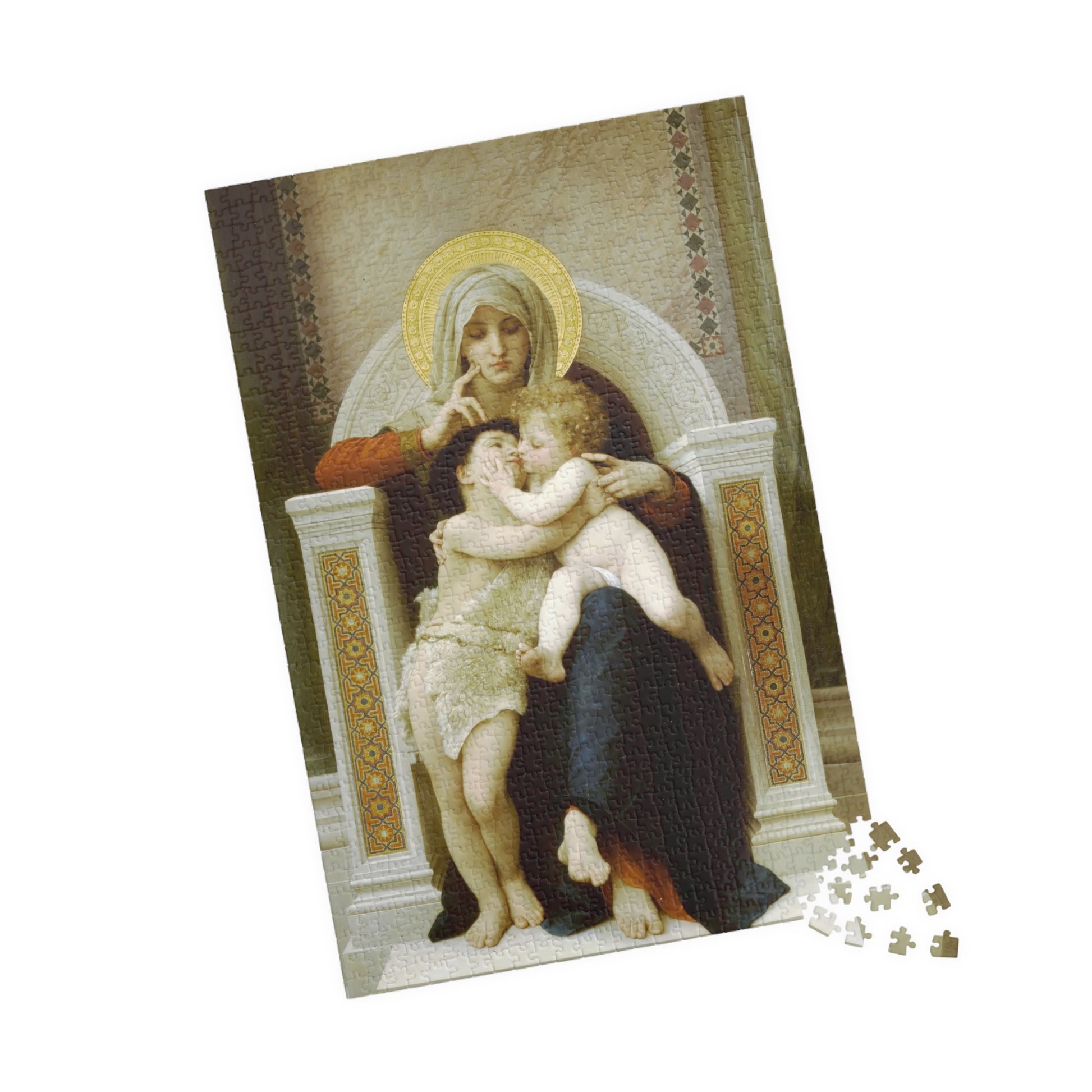 The Virgin, the Baby Jesus and Saint John the Baptist Puzzle | William-Adolphe Bouguereau - - 252 pcs (Vertical) - 