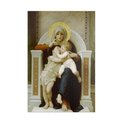 The Virgin, the Baby Jesus and Saint John the Baptist Puzzle | William-Adolphe Bouguereau - - 252 pcs (Vertical) - 