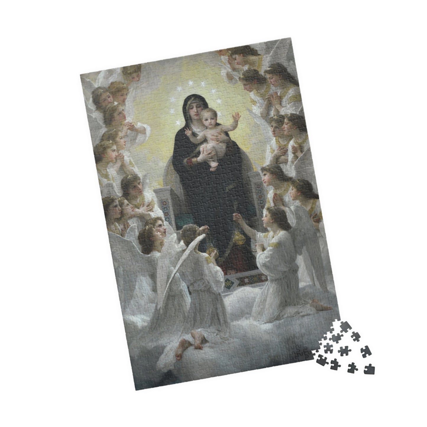 The Virgin With Angels Puzzle | William-Adolphe Bouguereau - - 1014 pcs (Vertical) - 