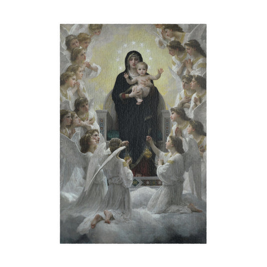 The Virgin With Angels Puzzle | William-Adolphe Bouguereau - - 1014 pcs (Vertical) - 