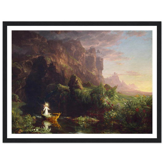 The Voyage of Life – Childhood (1842) Art Print | Thomas Cole - Framed Poster - 30x40 cm / 12x16″ - Black frame