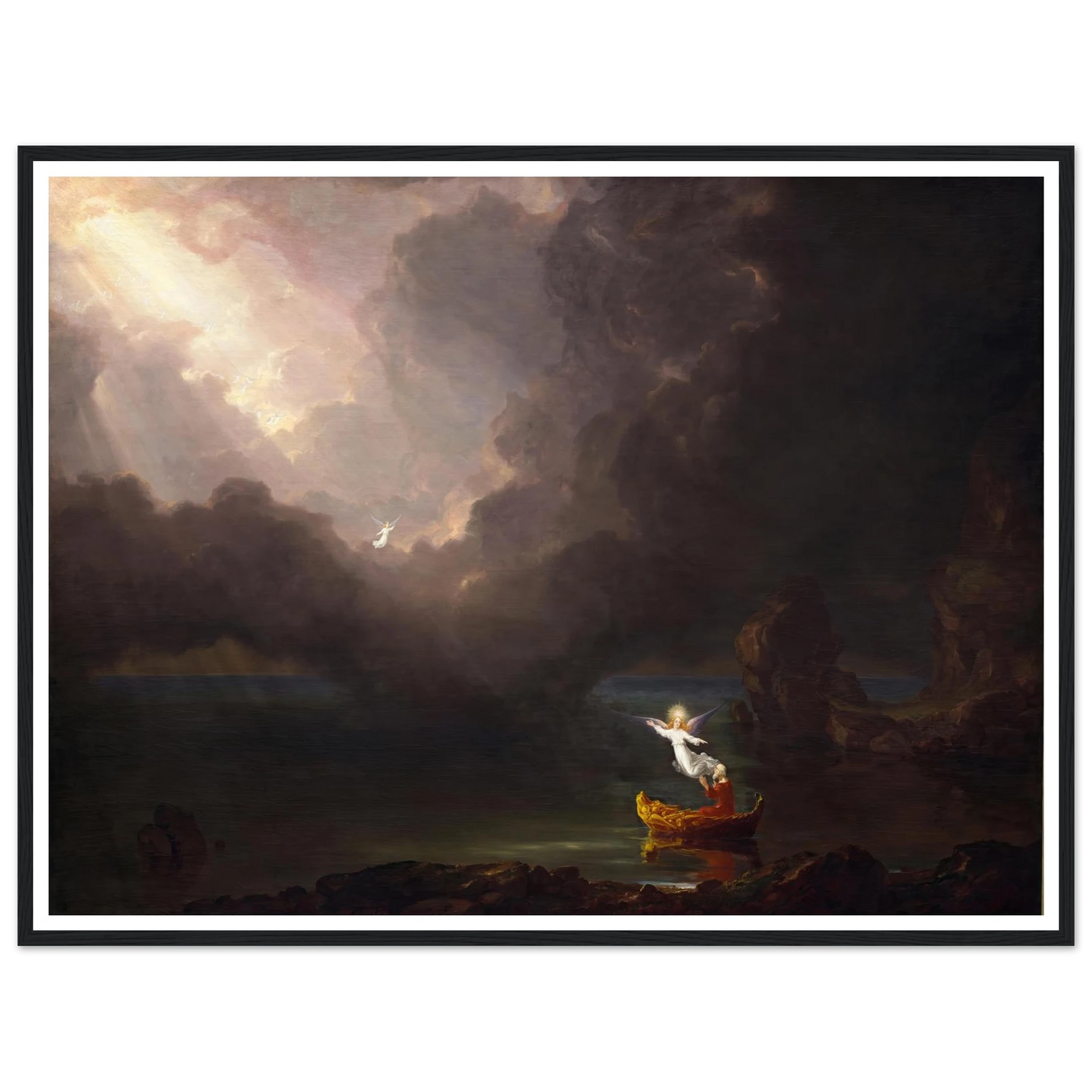 The Voyage of Life – Old Age (1842) Art Print | Thomas Cole - Framed Poster - 30x40 cm / 12x16″ - Black frame