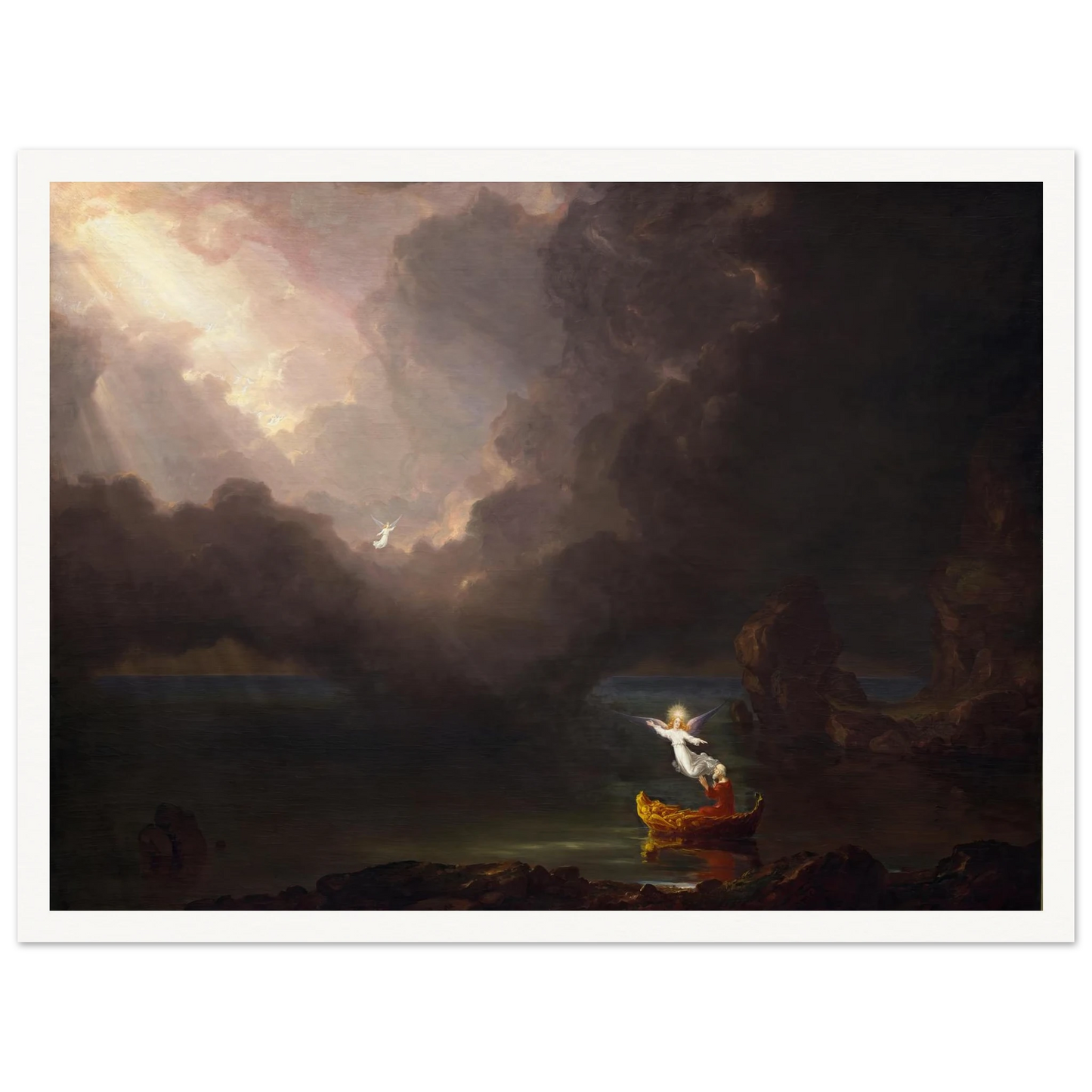 The Voyage of Life – Old Age (1842) Art Print | Thomas Cole - Framed Poster - 30x40 cm / 12x16″ - Black frame