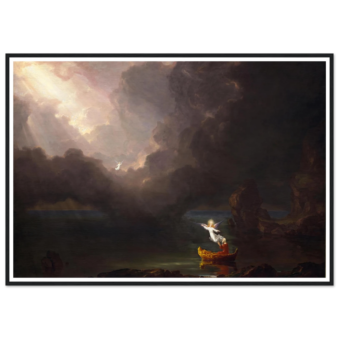 The Voyage of Life – Old Age (1842) Art Print | Thomas Cole - Framed Poster - 30x40 cm / 12x16″ - Black frame