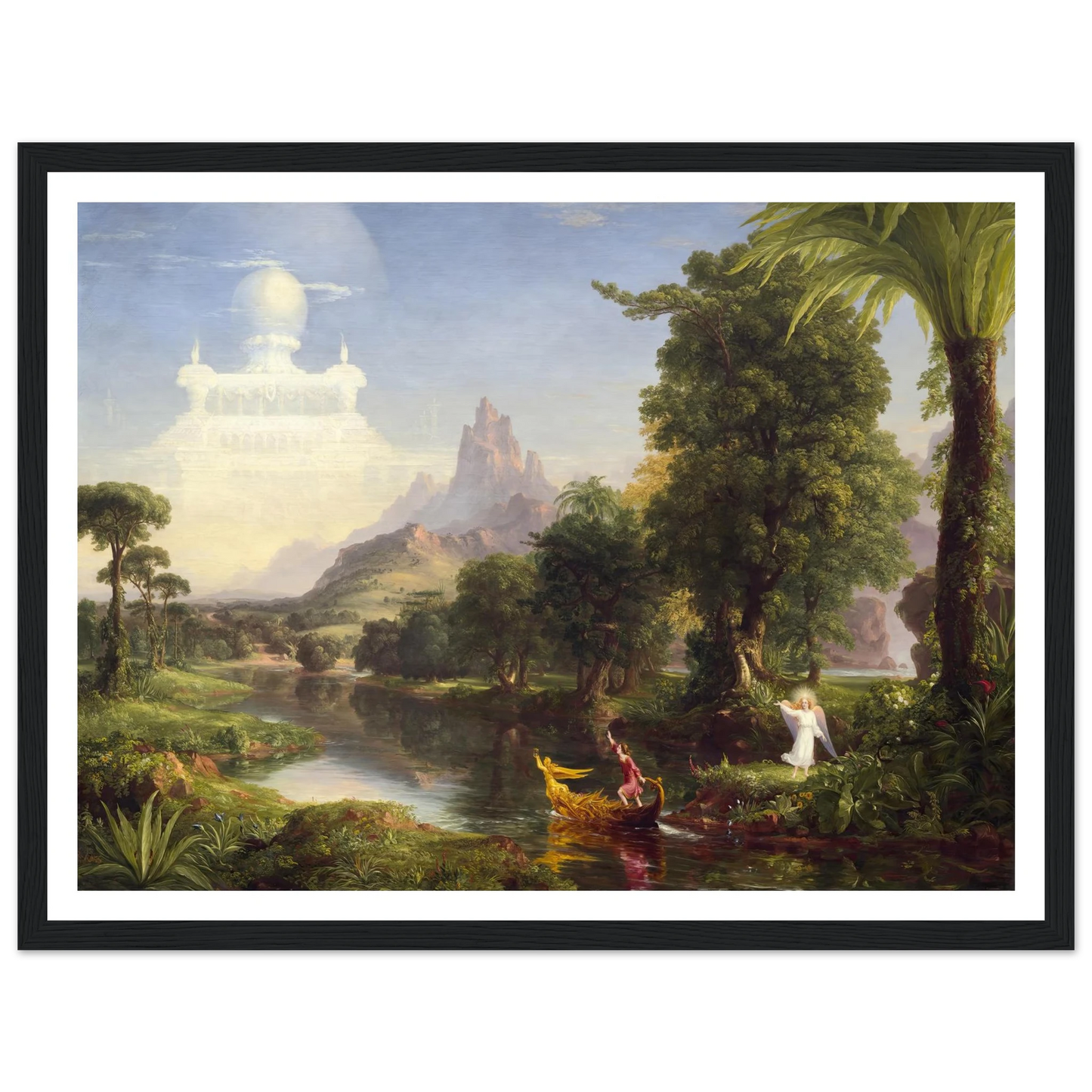The Voyage of Life – Youth (1842) Art Print | Thomas Cole - Framed Poster - 30x40 cm / 12x16″ - Black frame