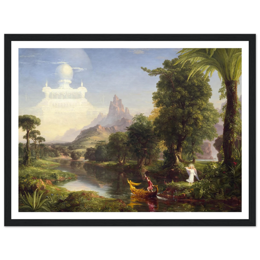 The Voyage of Life – Youth (1842) Art Print | Thomas Cole - Framed Poster - 30x40 cm / 12x16″ - Black frame