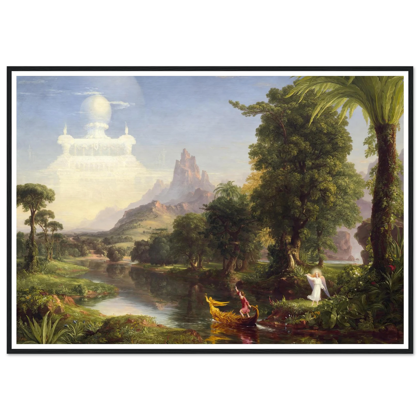 The Voyage of Life – Youth (1842) Art Print | Thomas Cole - Framed Poster - 30x40 cm / 12x16″ - Black frame