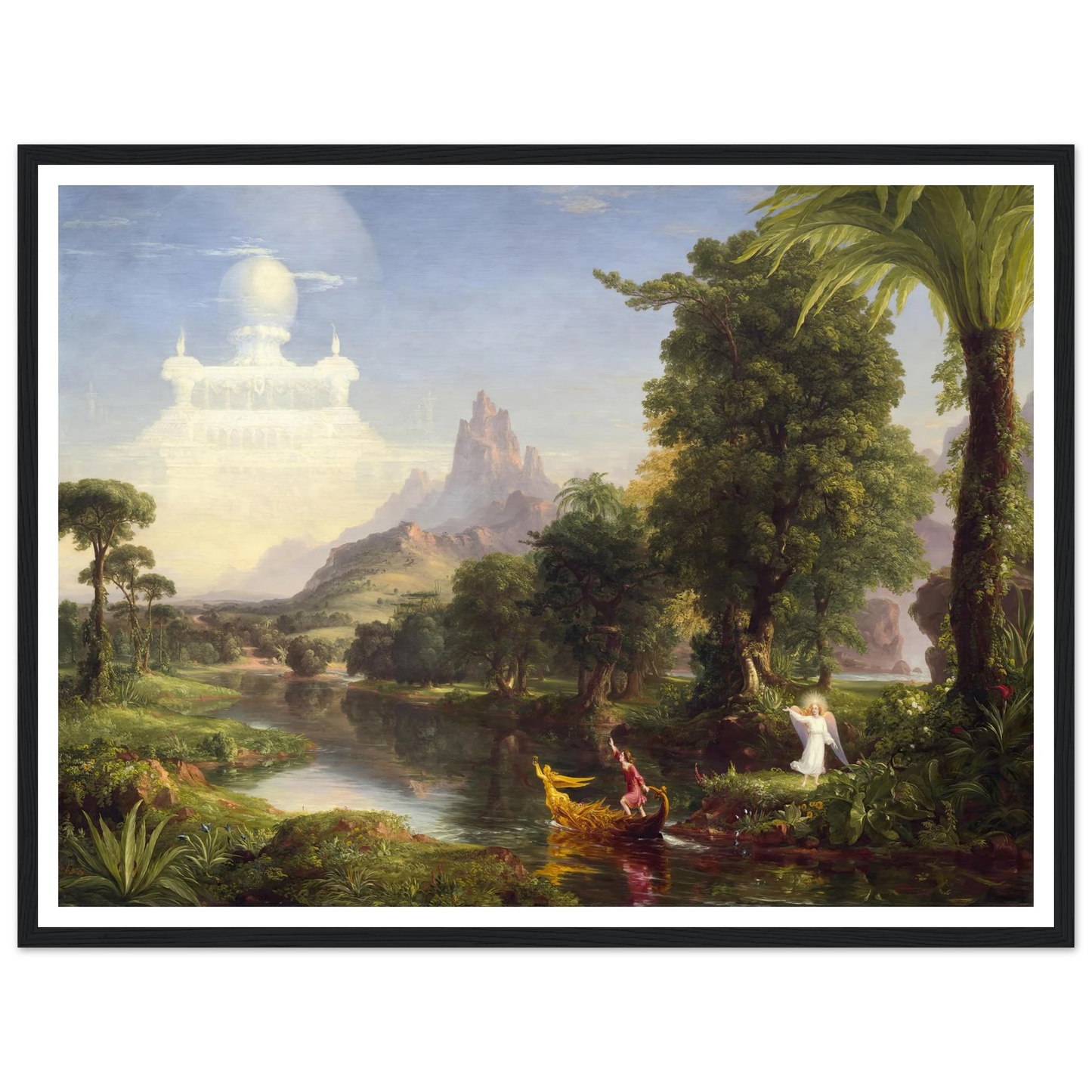 The Voyage of Life – Youth (1842) Art Print | Thomas Cole - Framed Poster - 30x40 cm / 12x16″ - Black frame