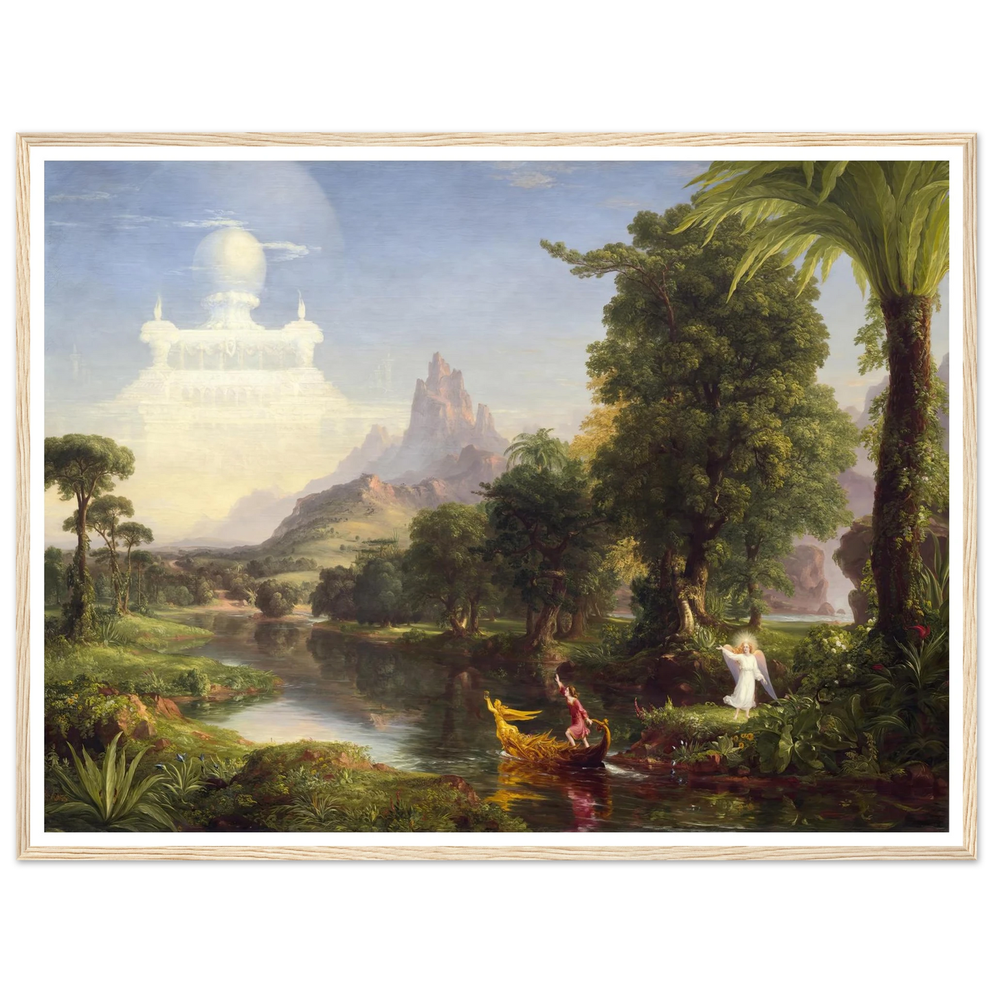 The Voyage of Life – Youth (1842) Art Print | Thomas Cole - Framed Poster - 30x40 cm / 12x16″ - Black frame