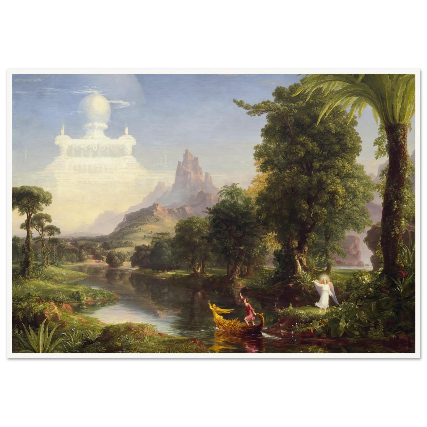 The Voyage of Life – Youth (1842) Art Print | Thomas Cole - Framed Poster - 30x40 cm / 12x16″ - Black frame