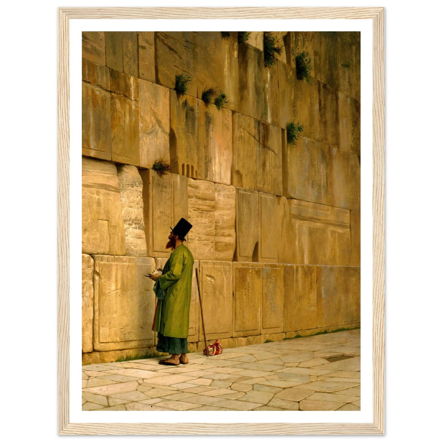 The Wailing Wall Art Print | Jean Leon Gerome - Framed Poster - 30x40 cm / 12x16″ - Black frame