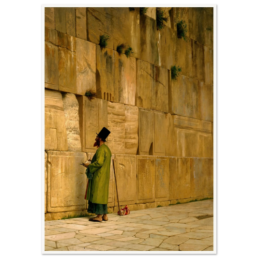 The Wailing Wall Art Print | Jean Leon Gerome - Framed Poster - 30x40 cm / 12x16″ - Black frame