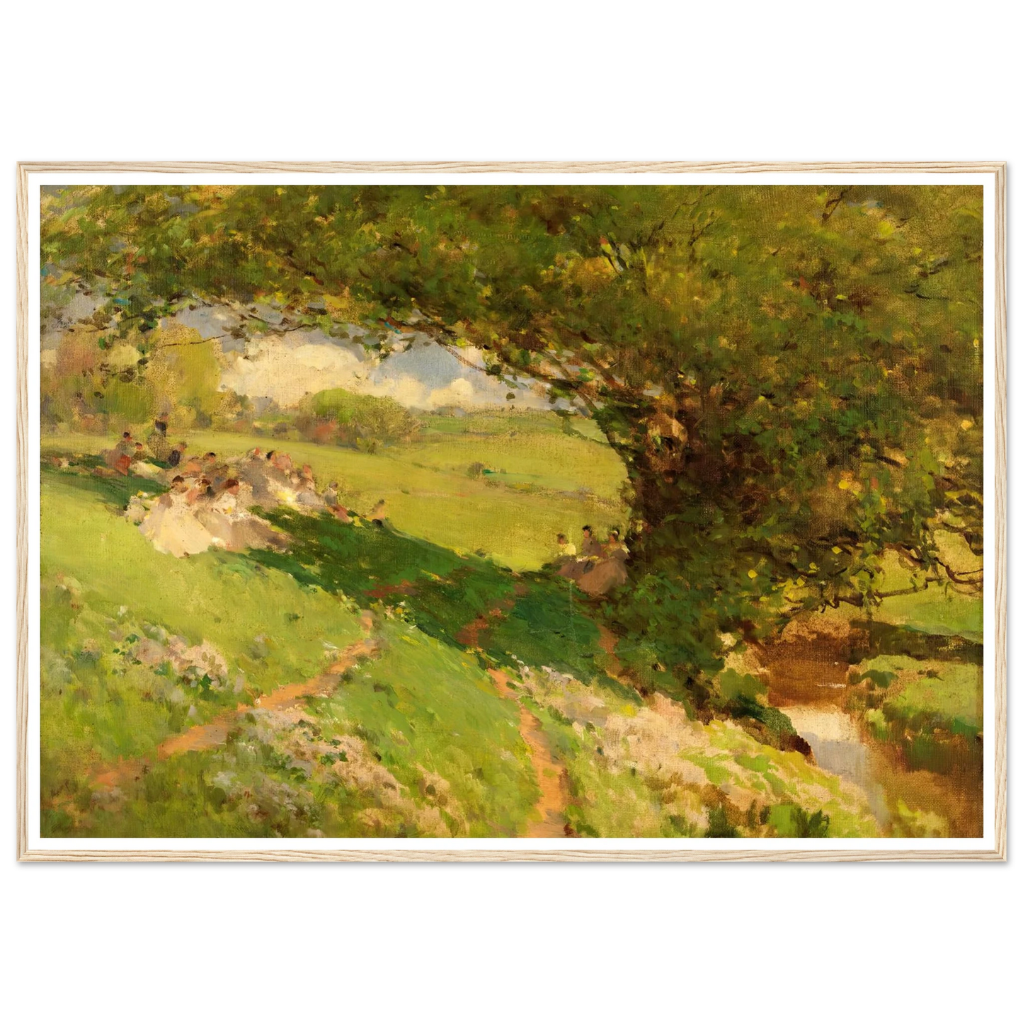 The Wanderlusters’ Rest (1915) Art Print | William Henry Holmes - Framed Poster - 30x40 cm / 12x16″ - Black frame