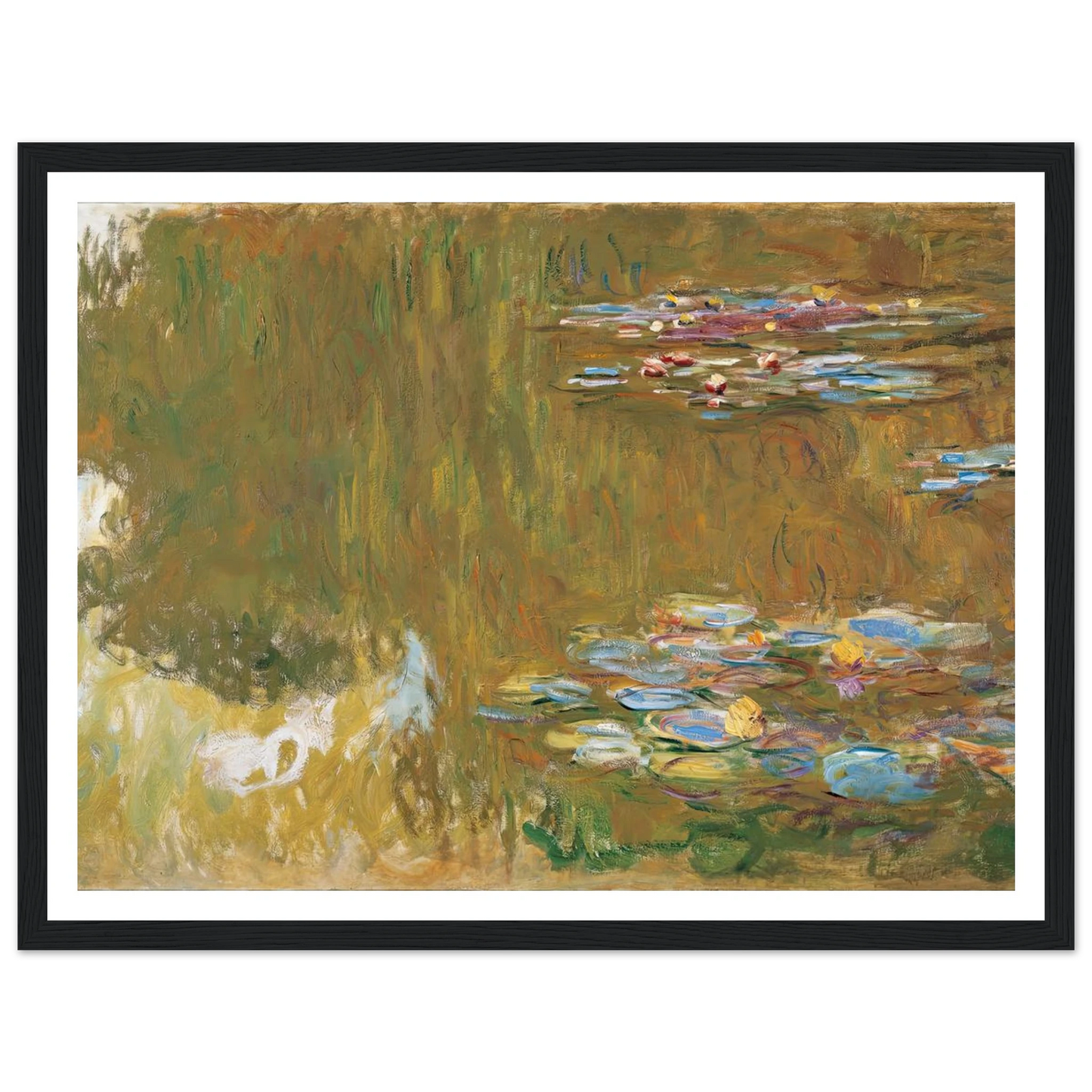 The Water Lily Pond, c. 1917-19 Art Print | Claude Monet - Framed Poster - 30x40 cm / 12x16″ - Black frame