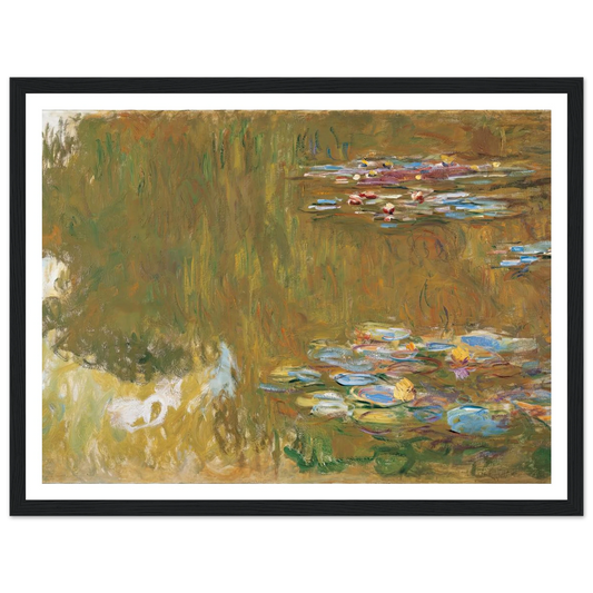 The Water Lily Pond, c. 1917-19 Art Print | Claude Monet - Framed Poster - 30x40 cm / 12x16″ - Black frame