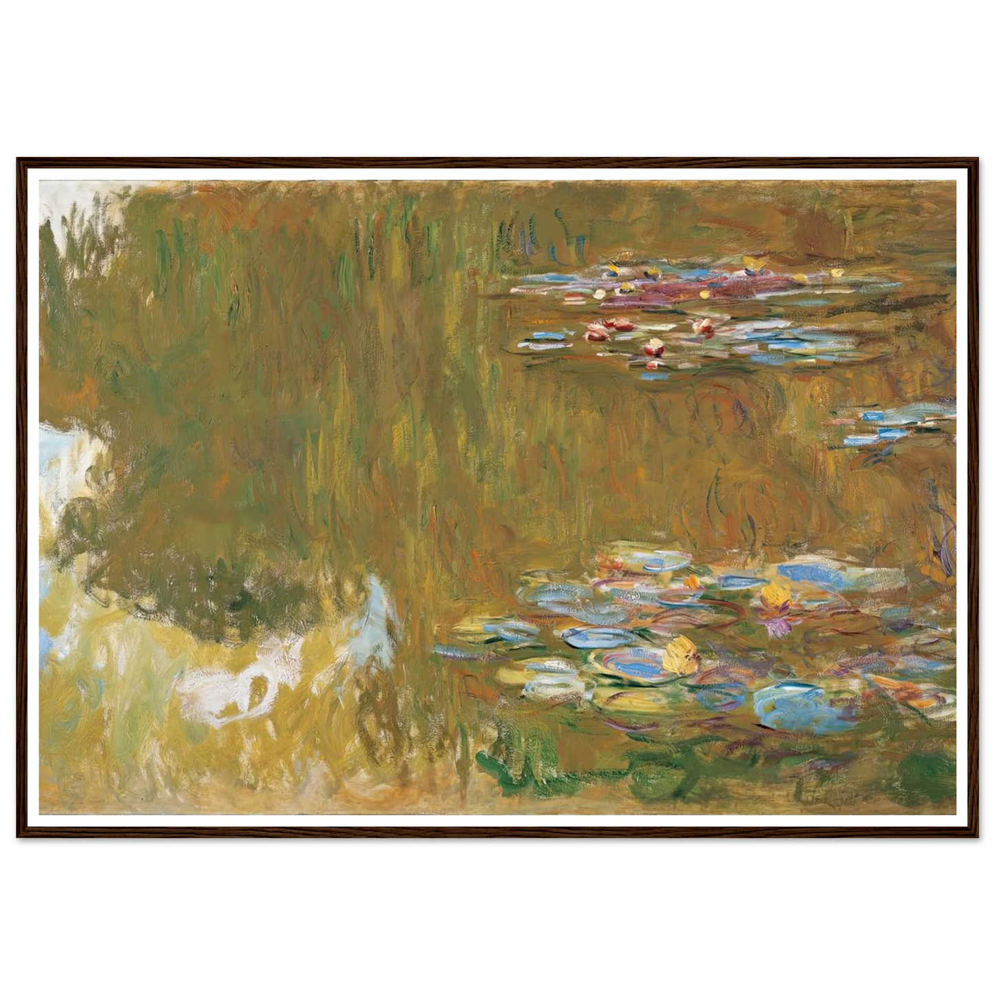 The Water Lily Pond, c. 1917-19 Art Print | Claude Monet - Framed Poster - 30x40 cm / 12x16″ - Black frame