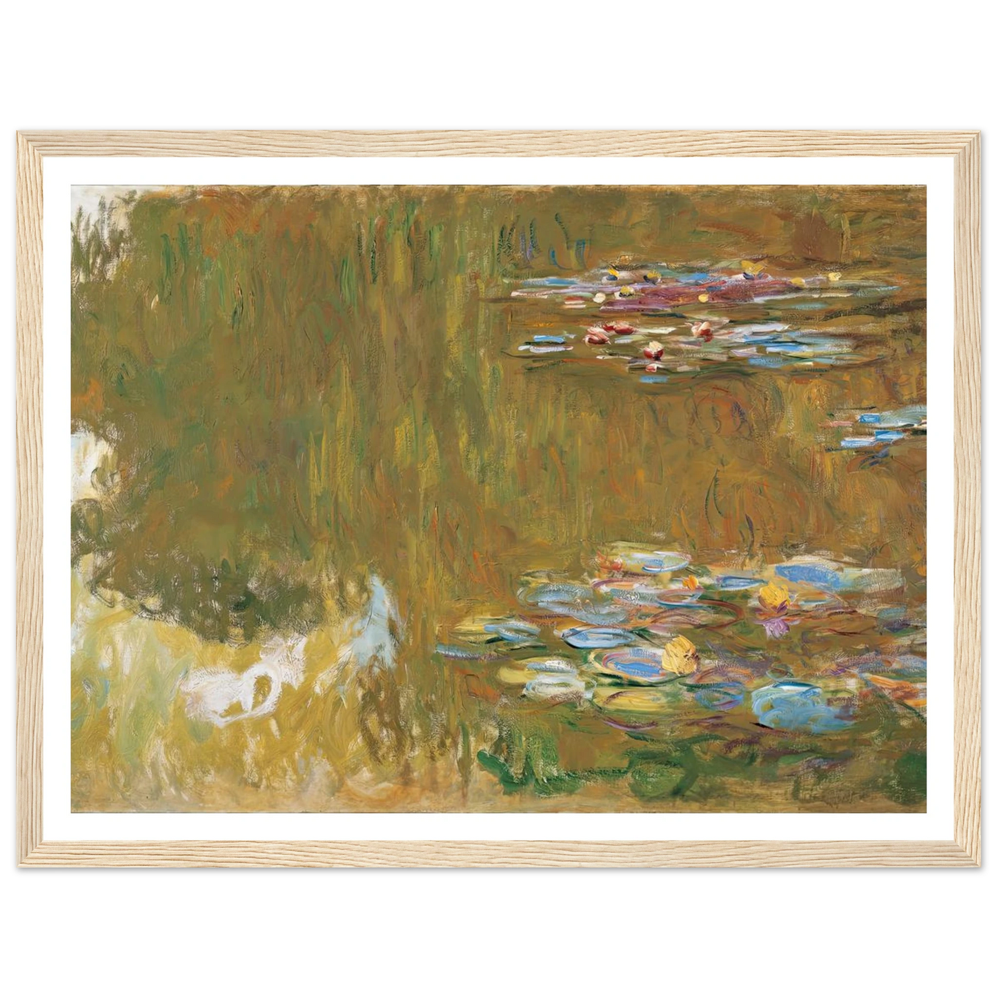 The Water Lily Pond, c. 1917-19 Art Print | Claude Monet - Framed Poster - 30x40 cm / 12x16″ - Black frame