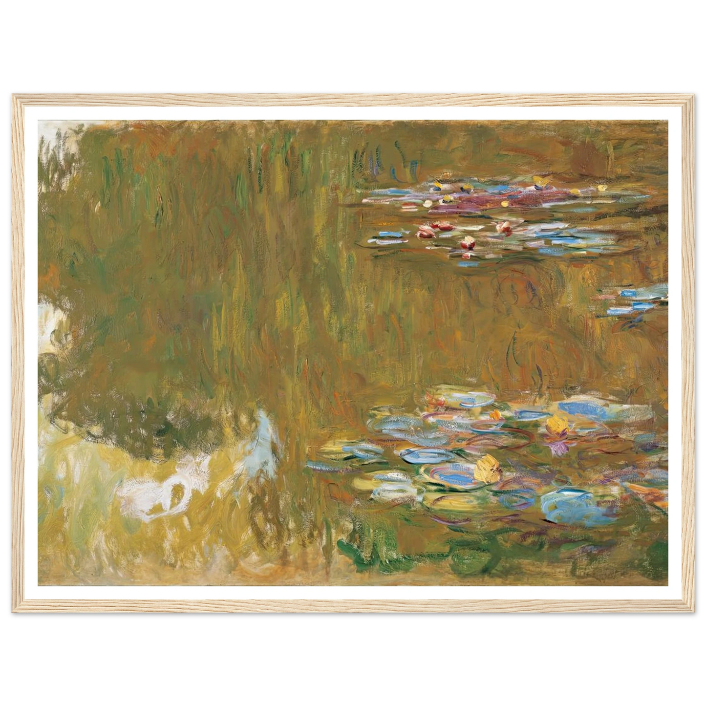 The Water Lily Pond, c. 1917-19 Art Print | Claude Monet - Framed Poster - 30x40 cm / 12x16″ - Black frame