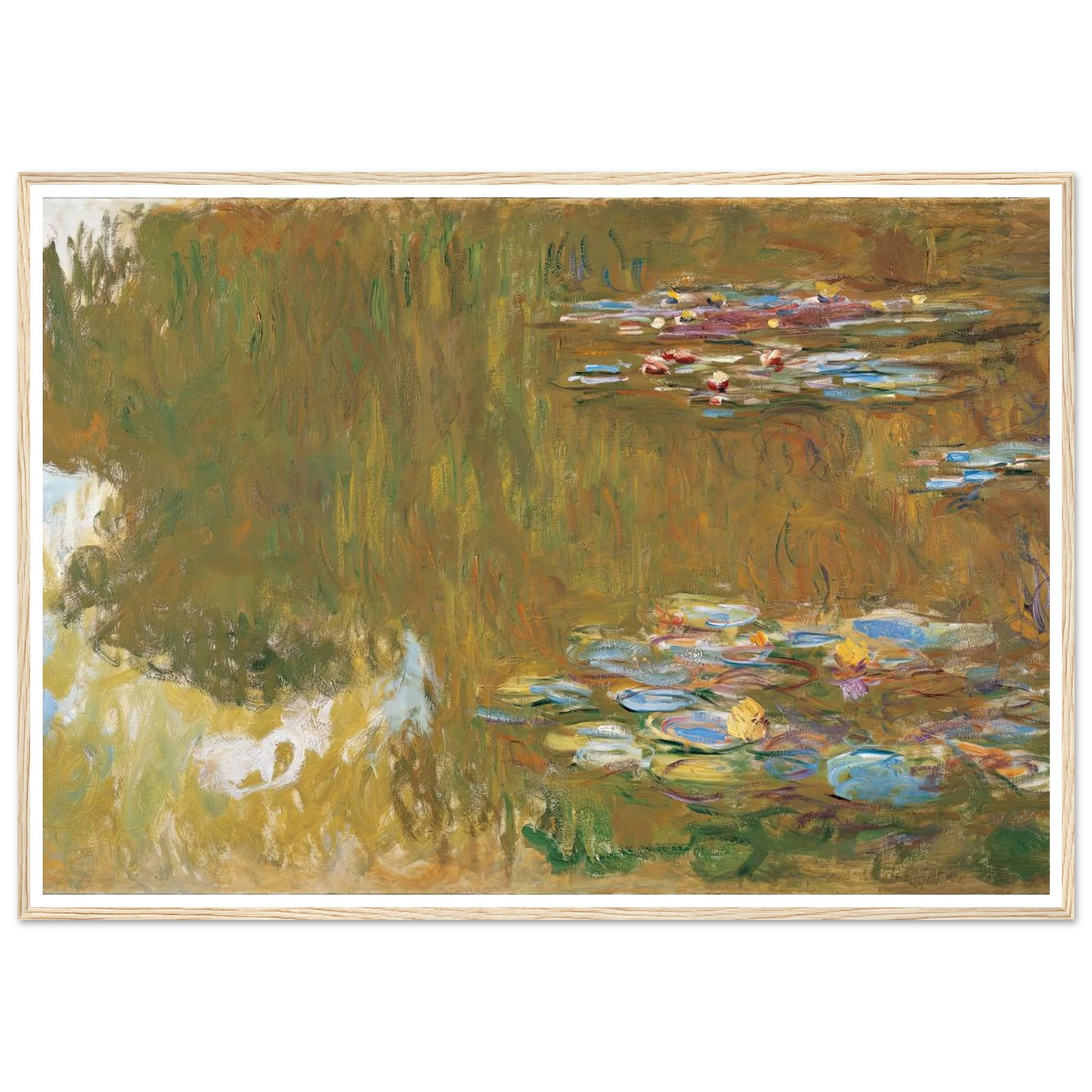 The Water Lily Pond, c. 1917-19 Art Print | Claude Monet - Framed Poster - 30x40 cm / 12x16″ - Black frame