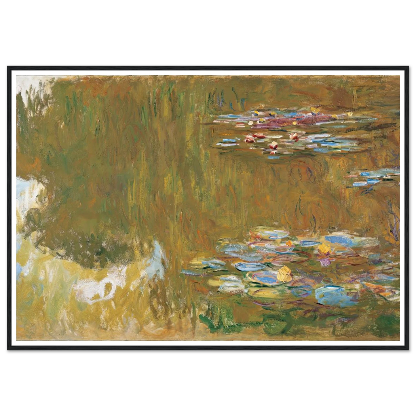 The Water Lily Pond, c. 1917-19 Art Print | Claude Monet - Framed Poster - 30x40 cm / 12x16″ - Black frame