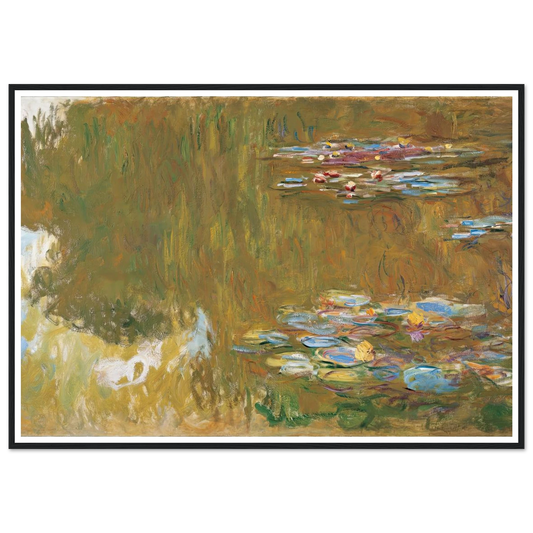 The Water Lily Pond, c. 1917-19 Art Print | Claude Monet - Framed Poster - 30x40 cm / 12x16″ - Black frame