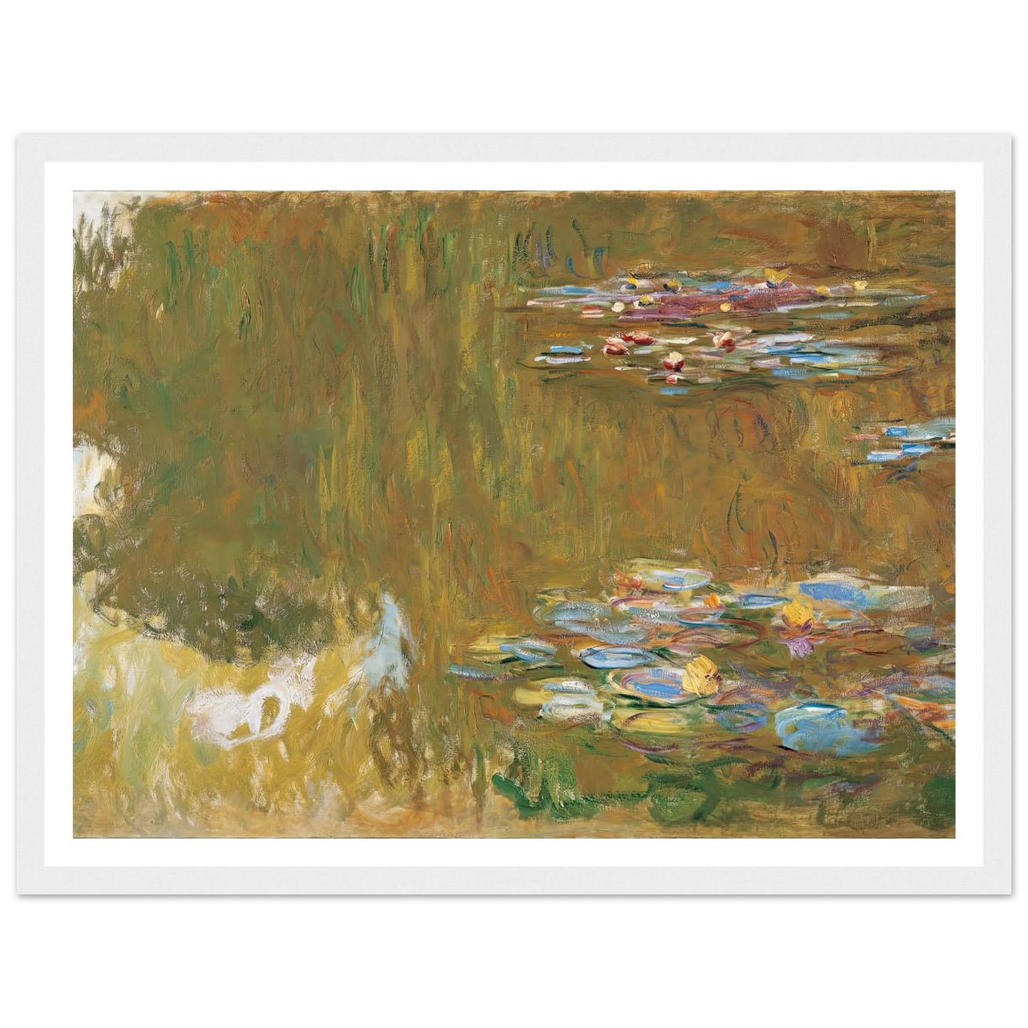 The Water Lily Pond, c. 1917-19 Art Print | Claude Monet - Framed Poster - 30x40 cm / 12x16″ - Black frame