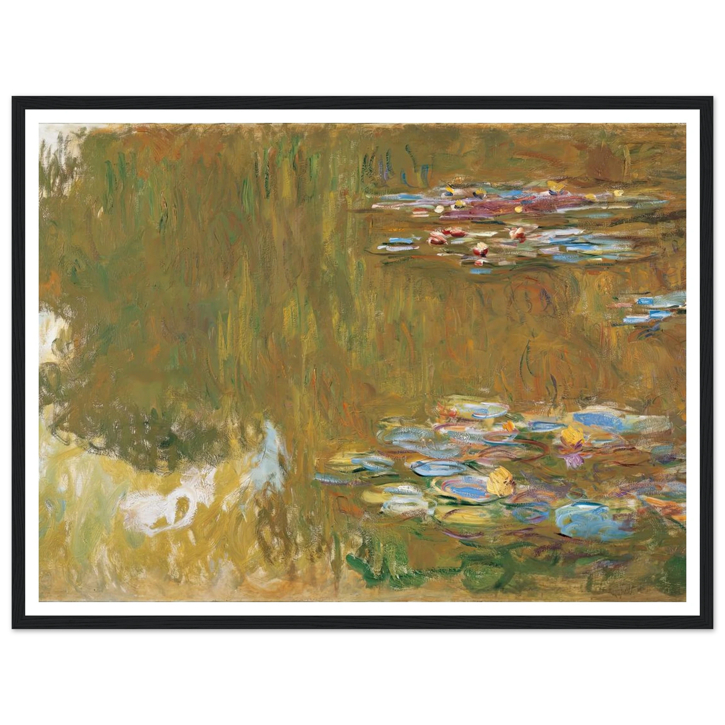 The Water Lily Pond, c. 1917-19 Art Print | Claude Monet - Framed Poster - 30x40 cm / 12x16″ - Black frame