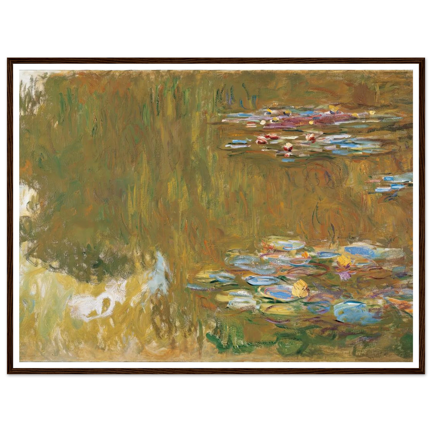 The Water Lily Pond, c. 1917-19 Art Print | Claude Monet - Framed Poster - 30x40 cm / 12x16″ - Black frame