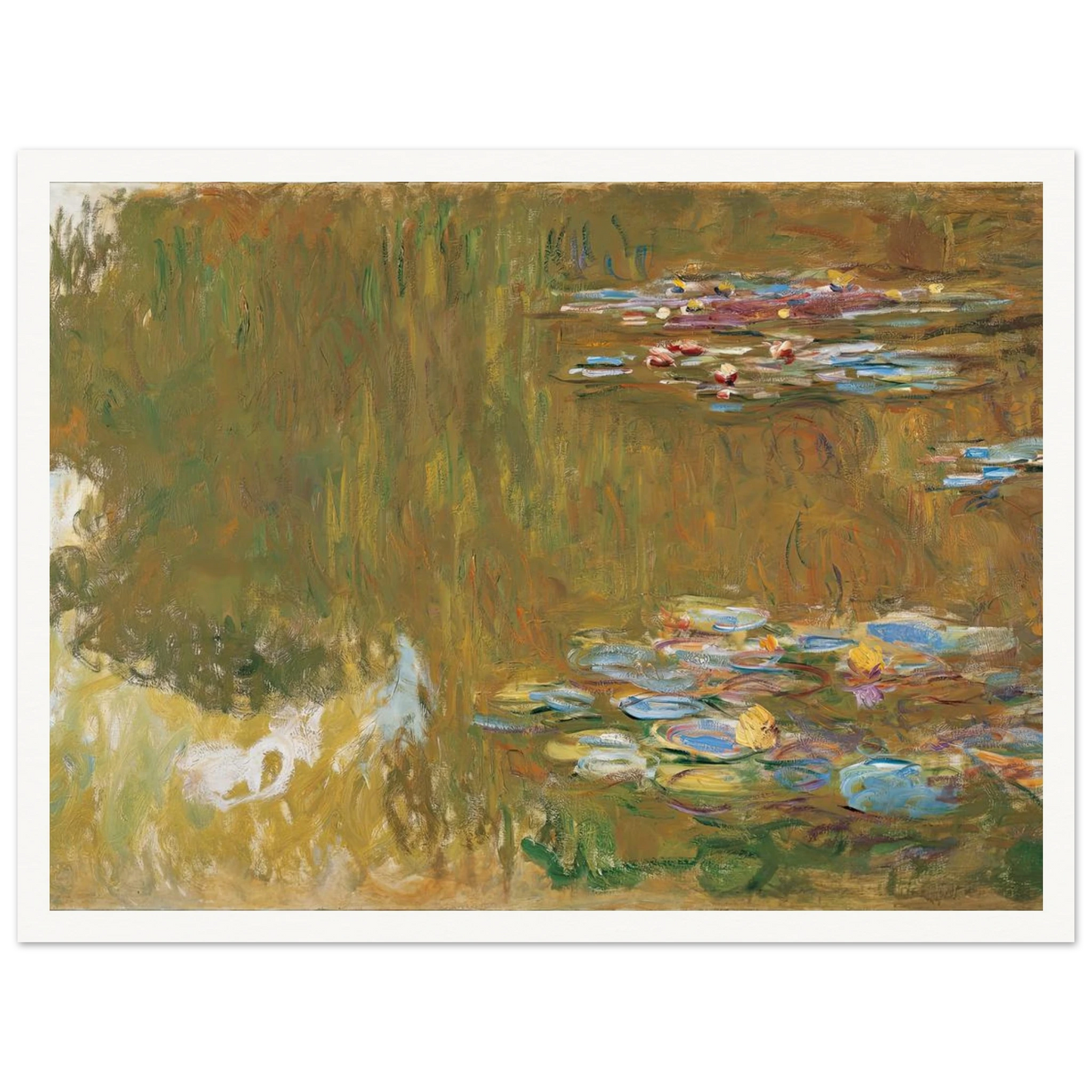 The Water Lily Pond, c. 1917-19 Art Print | Claude Monet - Framed Poster - 30x40 cm / 12x16″ - Black frame