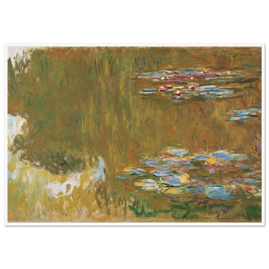 The Water Lily Pond, c. 1917-19 Art Print | Claude Monet - Framed Poster - 30x40 cm / 12x16″ - Black frame