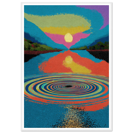 The Well of Infinity - Framed Poster - 30x40 cm / 12x16″ - Black frame