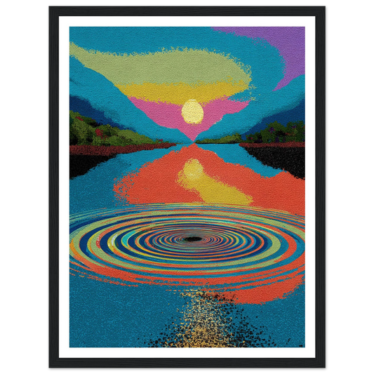 The Well of Infinity - Framed Poster - 30x40 cm / 12x16″ - Black frame