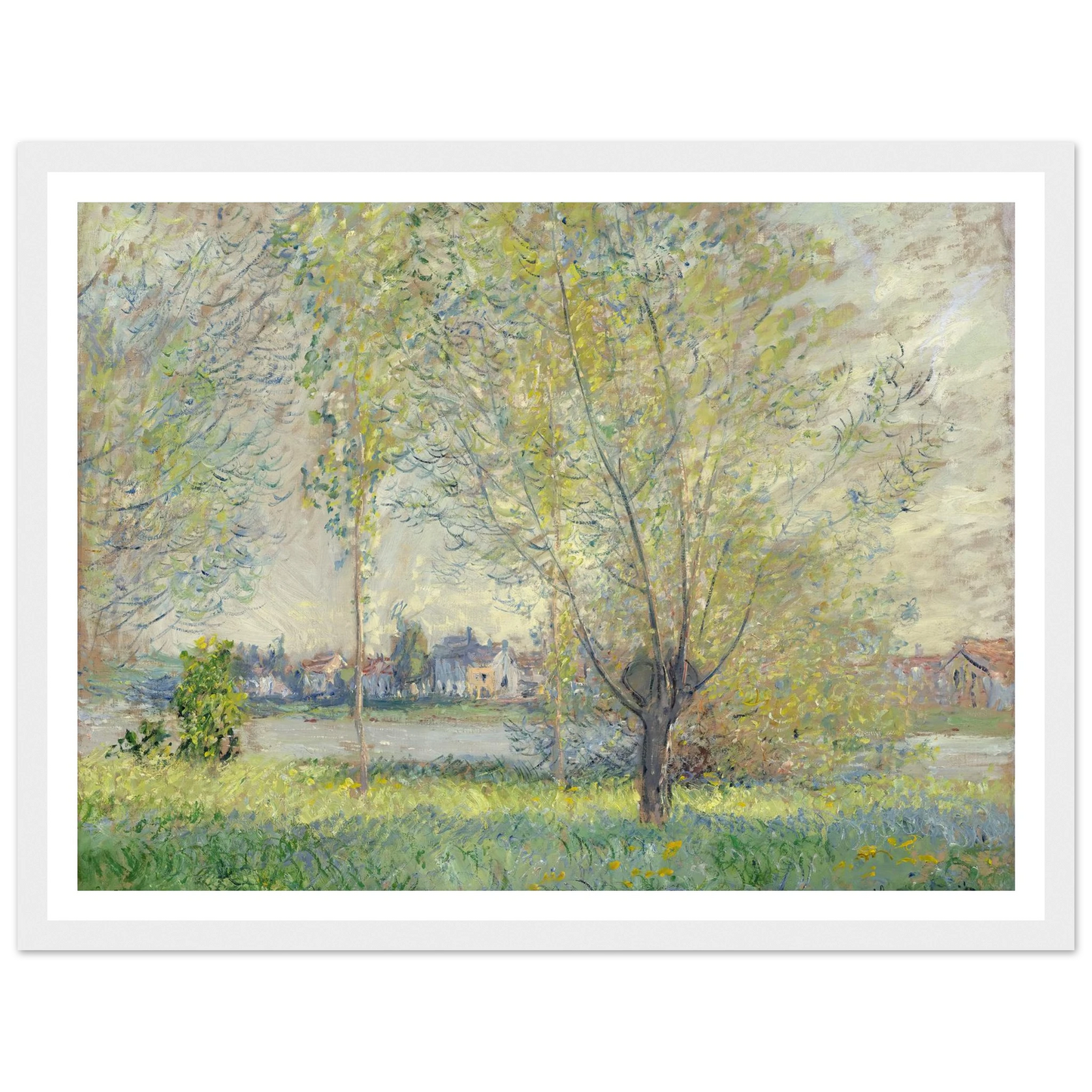 The Willows (1880) Art Print | Claude Monet - Framed Poster - 30x40 cm / 12x16″ - Black frame