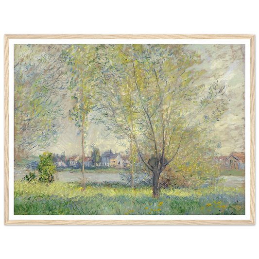 The Willows (1880) Art Print | Claude Monet - Framed Poster - 30x40 cm / 12x16″ - Black frame
