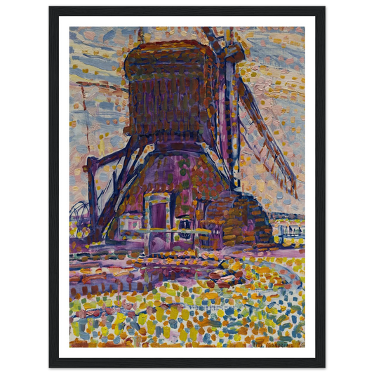 The Winkel Mill (1908) Art Print | Piet Mondrian - Framed Poster - 30x40 cm / 12x16″ - Black frame