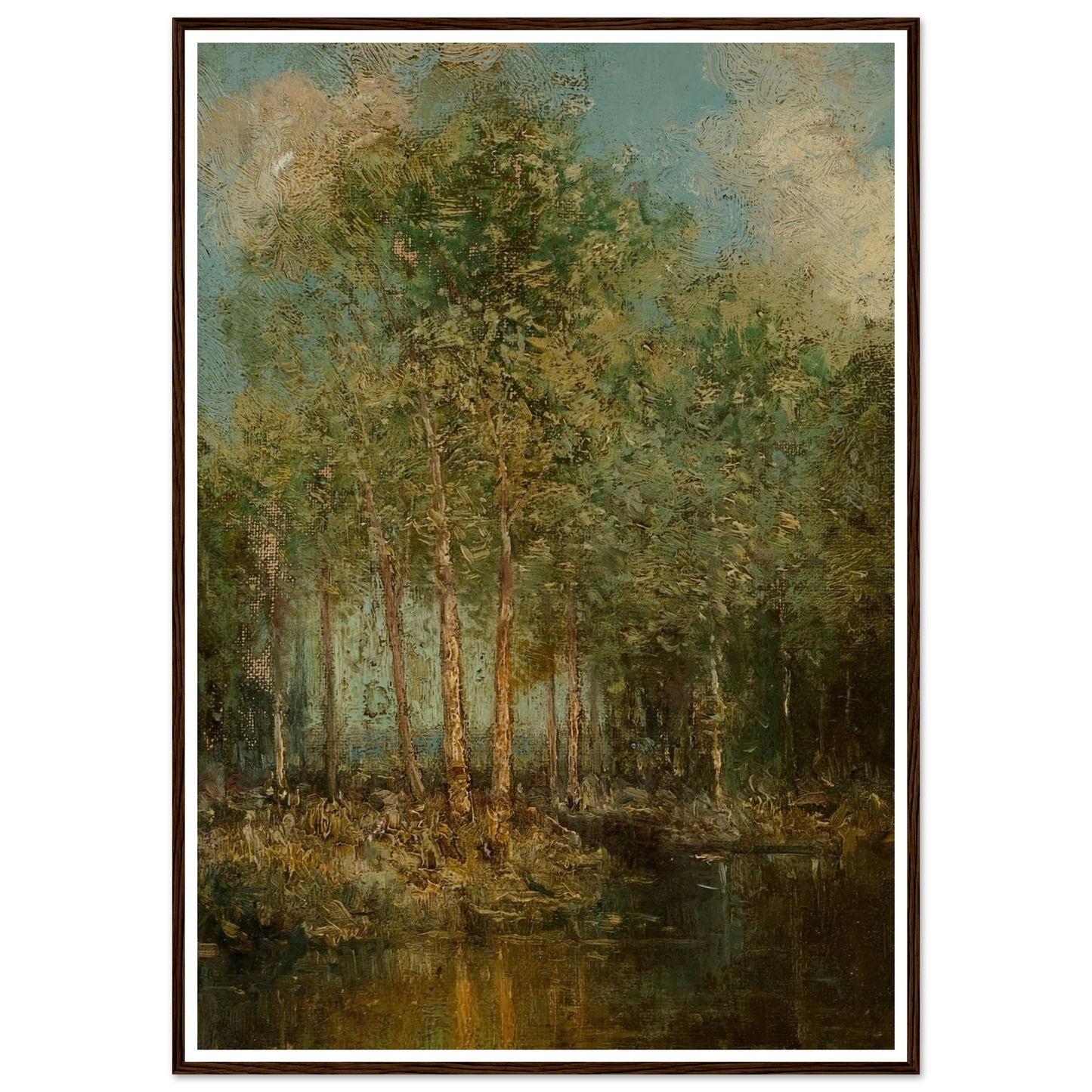 The Woodland Glade, Maine (1909) Art Print | Julian Onderdonk - Framed Poster - 30x40 cm / 12x16″ - Black frame