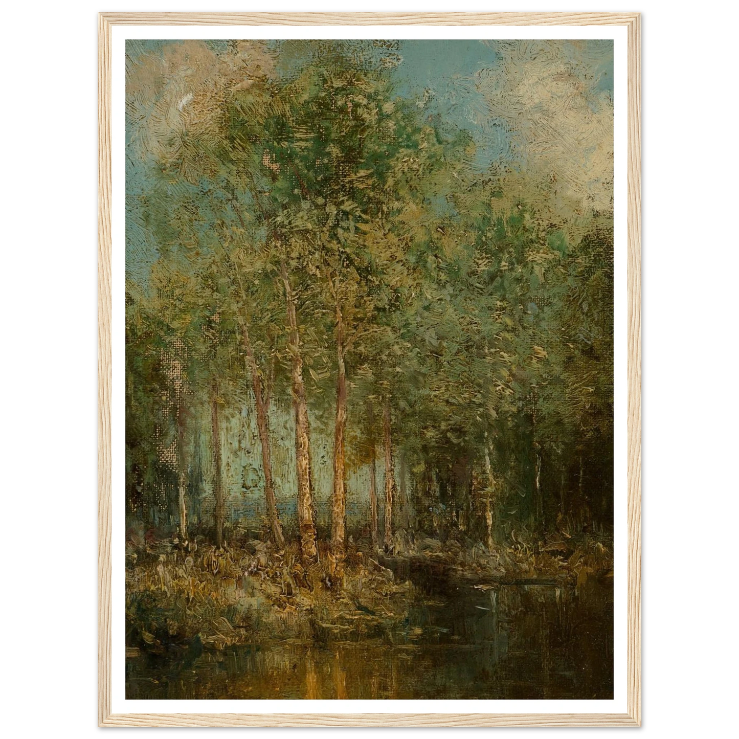The Woodland Glade, Maine (1909) Art Print | Julian Onderdonk - Framed Poster - 30x40 cm / 12x16″ - Black frame