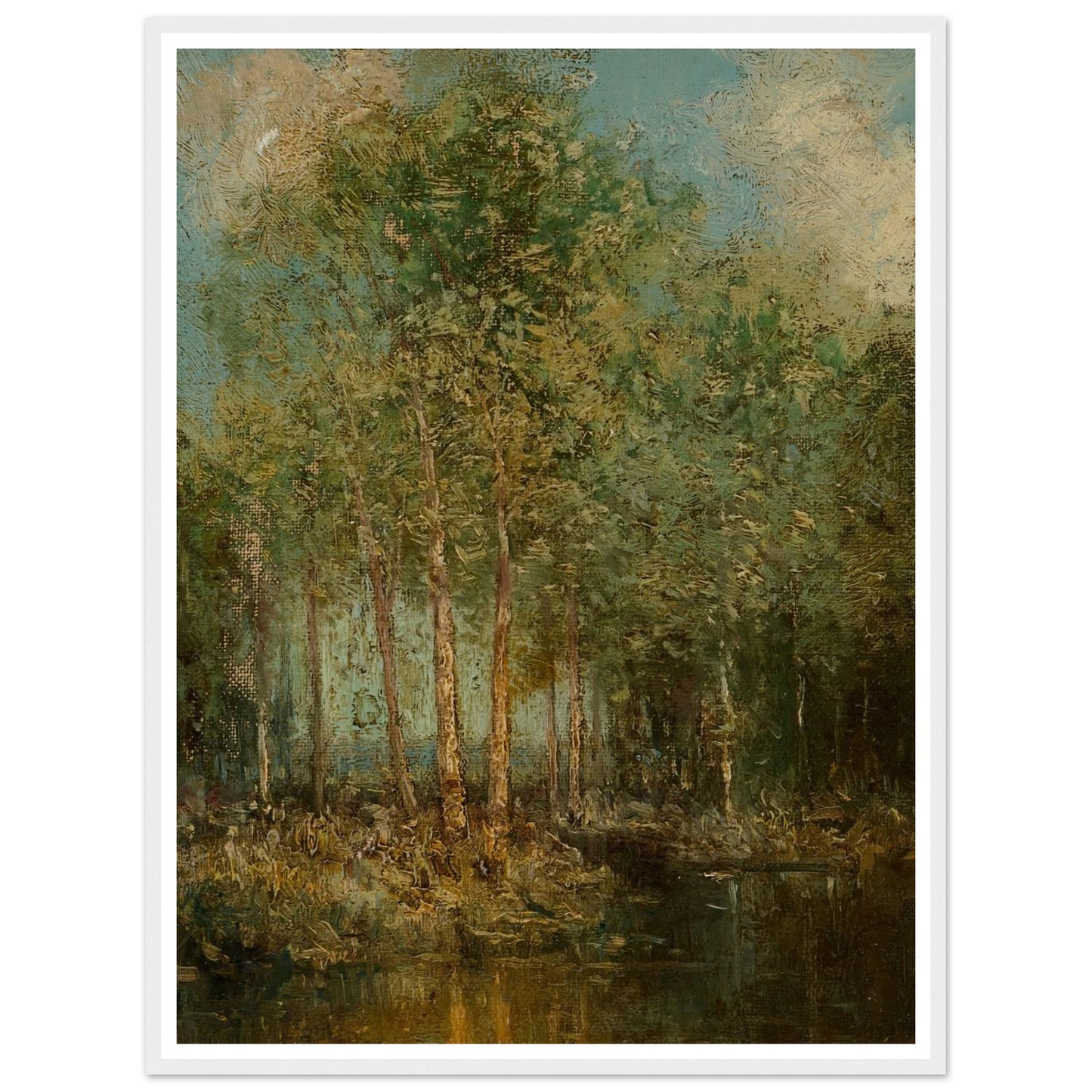 The Woodland Glade, Maine (1909) Art Print | Julian Onderdonk - Framed Poster - 30x40 cm / 12x16″ - Black frame