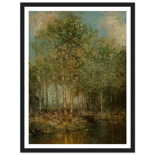 The Woodland Glade, Maine (1909) Art Print | Julian Onderdonk - Framed Poster - 30x40 cm / 12x16″ - Black frame