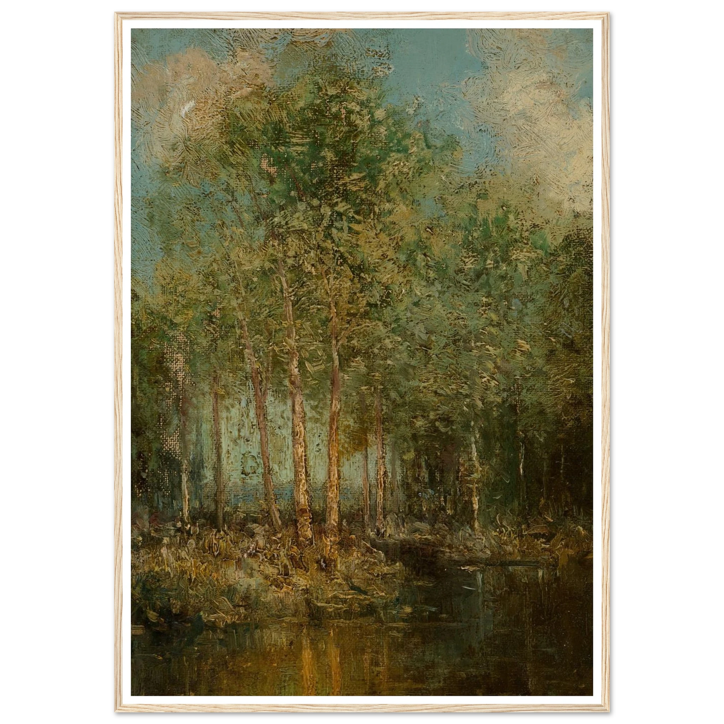 The Woodland Glade, Maine (1909) Art Print | Julian Onderdonk - Framed Poster - 30x40 cm / 12x16″ - Black frame