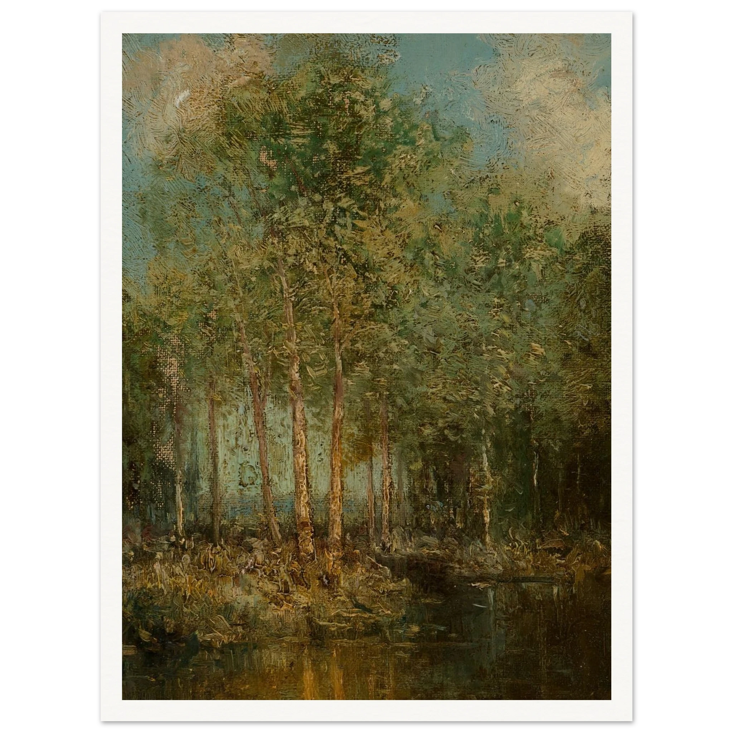 The Woodland Glade, Maine (1909) Art Print | Julian Onderdonk - Framed Poster - 30x40 cm / 12x16″ - Black frame