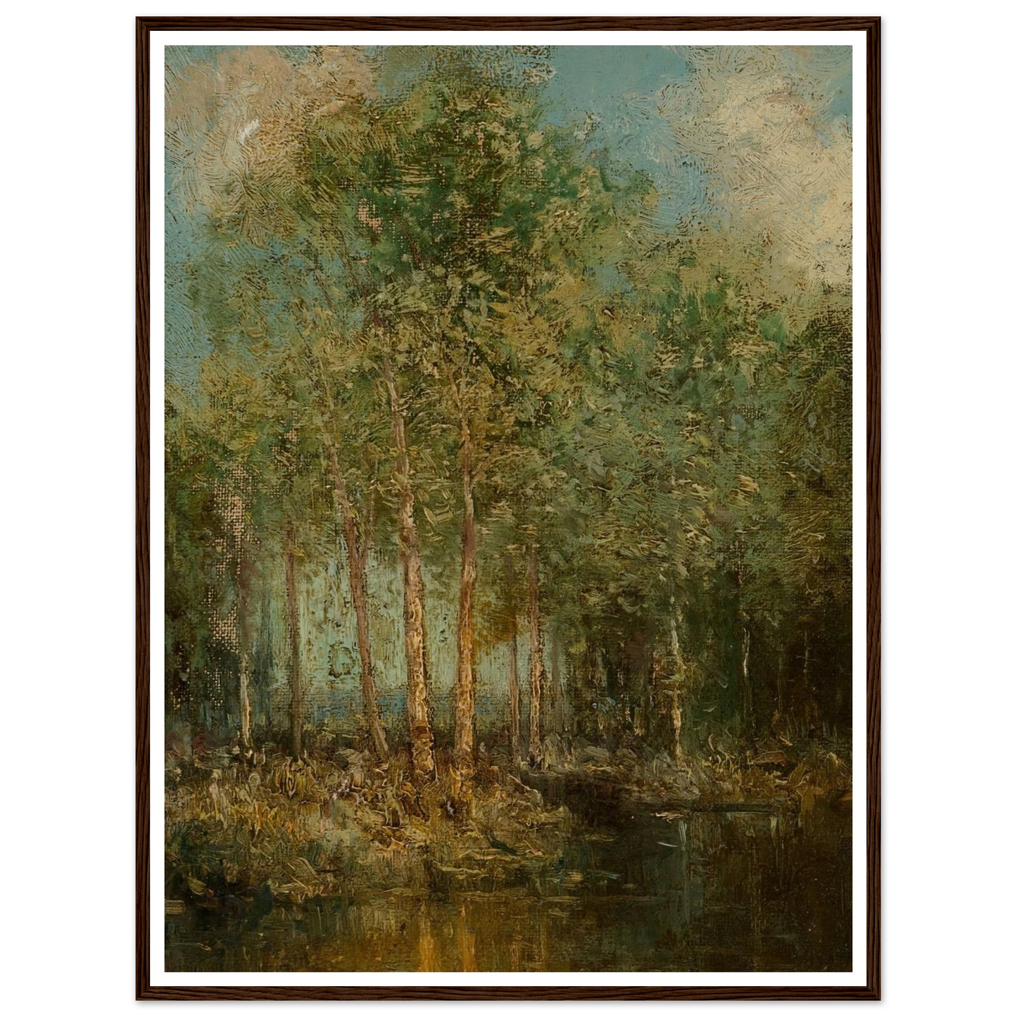 The Woodland Glade, Maine (1909) Art Print | Julian Onderdonk - Framed Poster - 30x40 cm / 12x16″ - Black frame