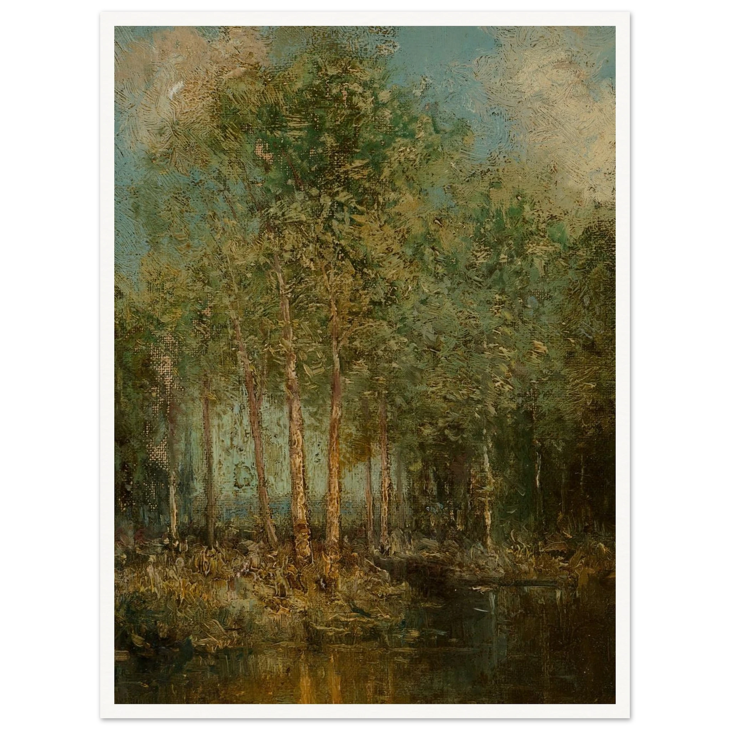 The Woodland Glade, Maine (1909) Art Print | Julian Onderdonk - Framed Poster - 30x40 cm / 12x16″ - Black frame