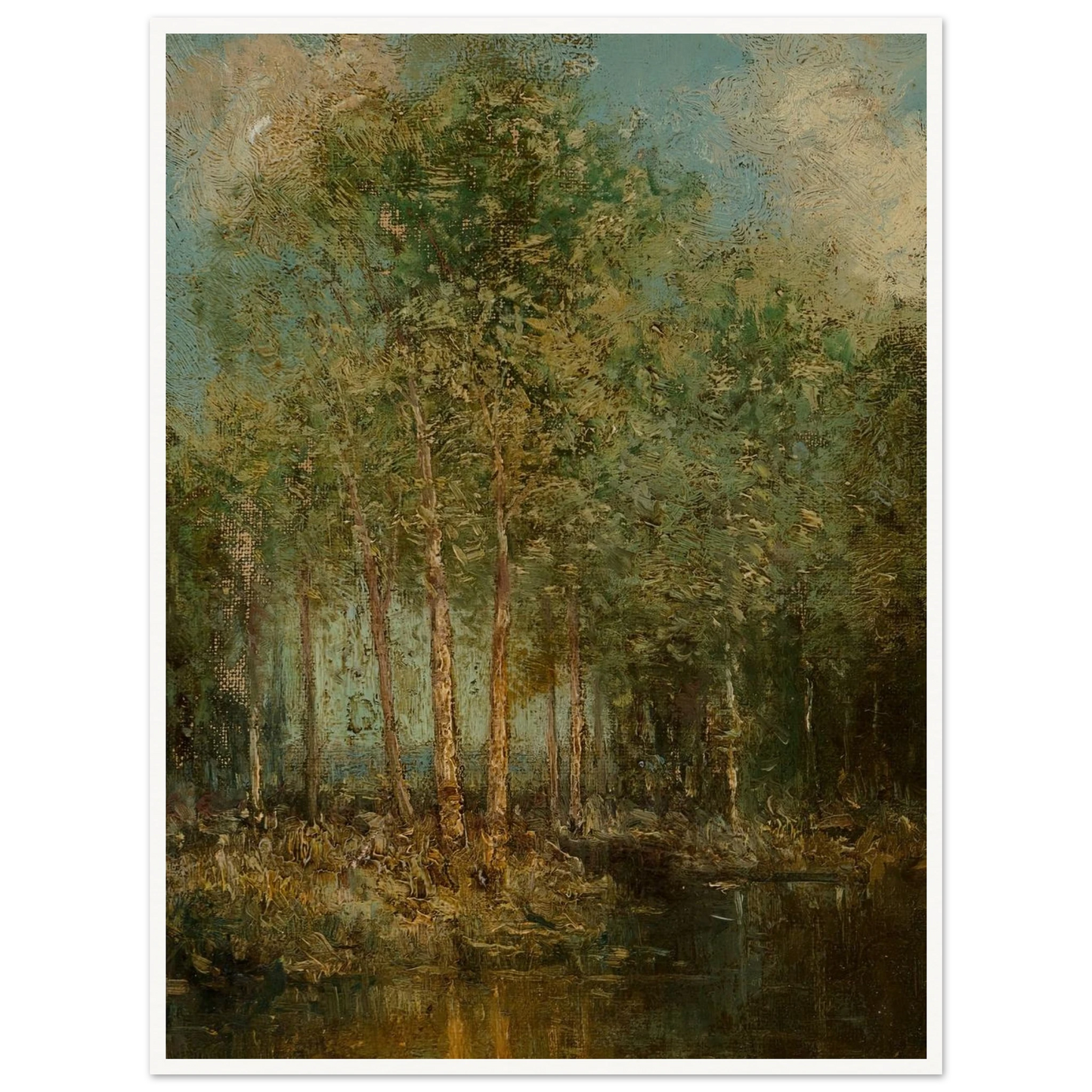 The Woodland Glade, Maine (1909) Art Print | Julian Onderdonk - Framed Poster - 30x40 cm / 12x16″ - Black frame