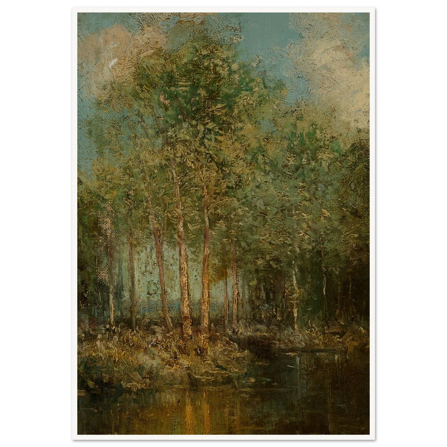 The Woodland Glade, Maine (1909) Art Print | Julian Onderdonk - Framed Poster - 30x40 cm / 12x16″ - Black frame