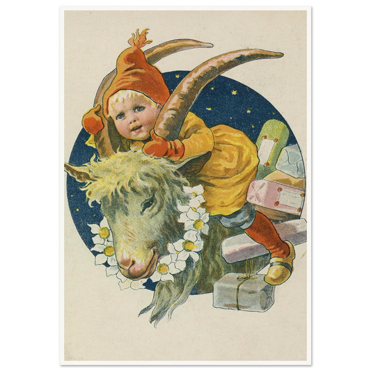 The Yule Goat Delivery - Framed Poster - 30x40 cm / 12x16″ - Black frame