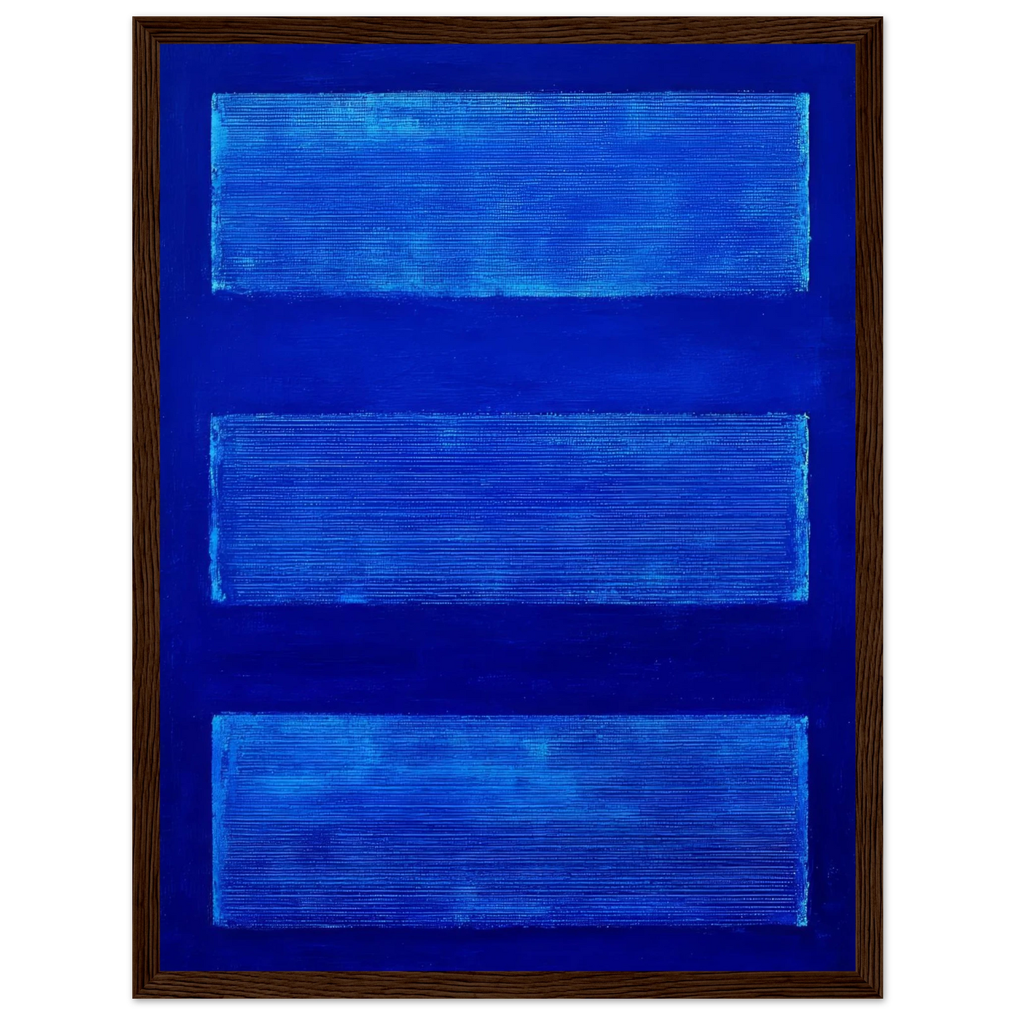 Three Blue Rectangles - Framed Poster - 30x40 cm / 12x16″ - Black frame