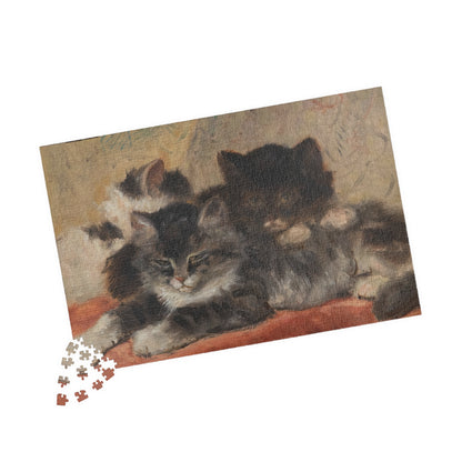 Three Cats Puzzle | Henriette Ronner - - 1014 pcs (Horizontal) - 
